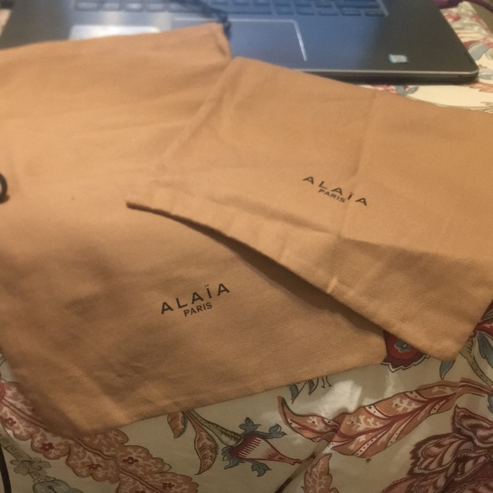 Pair of Alaia shoe / dust bags